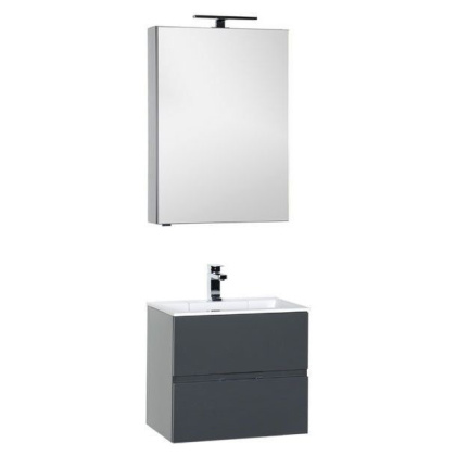 Мебель для ванной Aquanet Алвита 60 серый антрацит