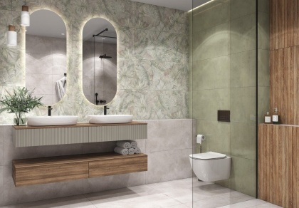 Керамогранит Meissen Keramik Lush многоцветный ректификат 44,8x89,8 A16889