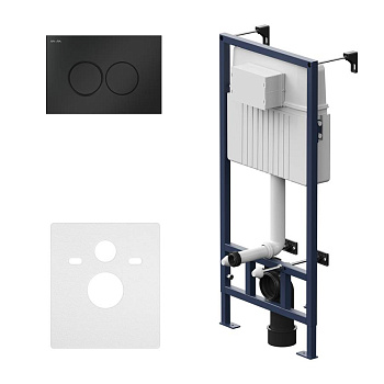 I012707.0138 ProC Инсталляция для подвесного унитаза с клавишей ProC L пластик, черн. матовый