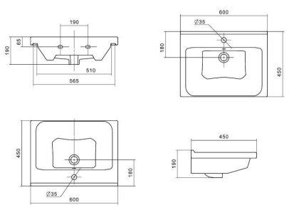 Раковина Santek Миранда 60