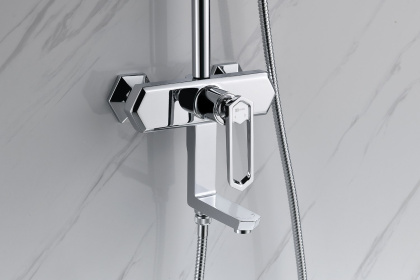 Смеситель Lemark Prizma LM3962C для ванны и душа с регулируемой высотой штанги