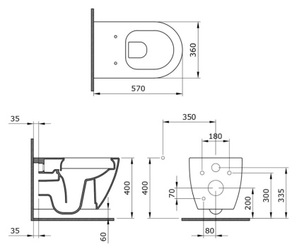 Чаша унитаза подвесного Bocchi Venezia 1295-007-0129 жасмин