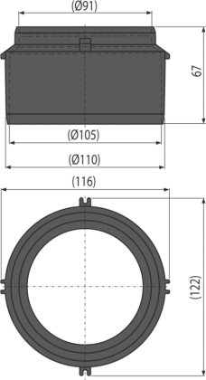 Горло для подключения к водостоку DN110 Горло для подключения к водостоку DN110