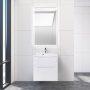 Тумба с раковиной подвесная BelBagno MARINO-H60 60 Rovere Moro, раковина белая Тумба с раковиной подвесная BelBagno MARINO-H60 60 Rovere Moro, раковина белая