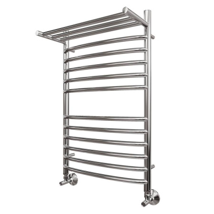 Полотенцесушитель водяной Point Альфа PN05148SP П11 400x800 с полкой, хром Полотенцесушитель водяной Point Альфа PN05148SP П11 400x800 с полкой, хром