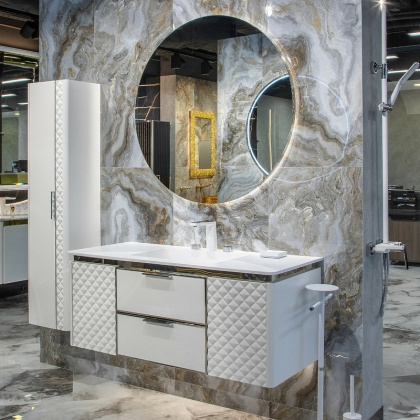 Зеркало Vallessi круглое с тыльной подсветкой , 100см 545-100 Boheme