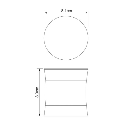 Косметическая емкость Wern, 8,1х8,3х8,1 см, хром и черный, K-7579