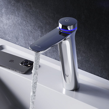 Смеситель Для раковины TouchReel электронный высокий, с донным клапаном F50A93400 Inspire 2.0