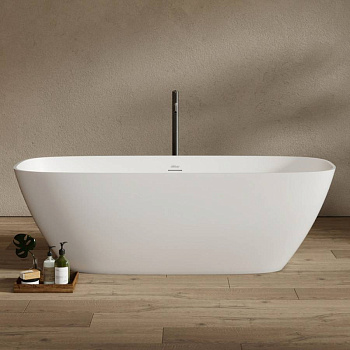 Ванна из искусственного камня ABBER Stein AS9632 белая матовая Ванна из искусственного камня ABBER Stein AS9632 белая матовая