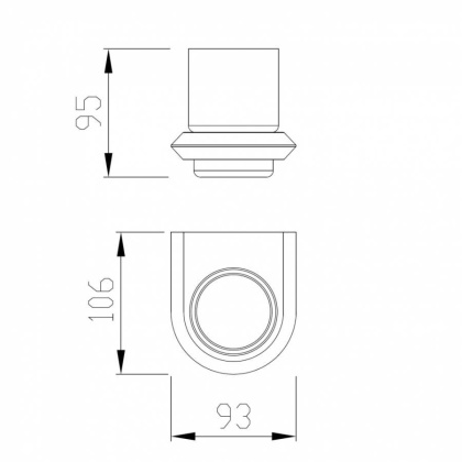 Стакан для зубных щеток ABBER Nord AA1556 хром