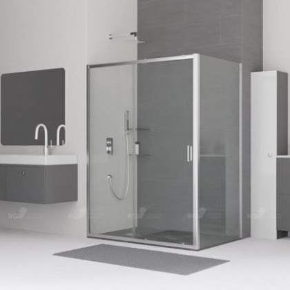 Душевой уголок RGW CL-48 32094803-011 130 х 100 см, дверь раздвижная, стекло прозрачное, профиль хром