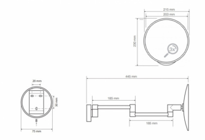 Косметическое зеркало отдельностоящиe 116301522 Косметическое зеркало отдельностоящиe 116301522