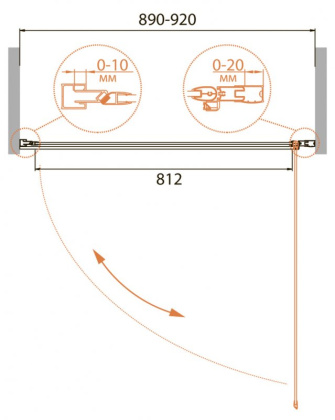 Душевая дверь в нишу CEZARES RELAX-B-1 Душевая дверь в нишу CEZARES RELAX-B-1