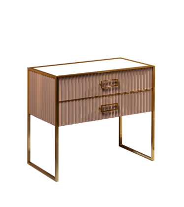 Тумба MONACO 100см h84см капучино глянец + золото под раковину моноблок 866-100-CPG Boheme