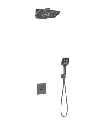 Душевой комплект Inspire VSFW-3I21MT4GM встраиваемый, термостат, двухрежимный, вороненая сталь