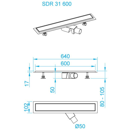 Душевой трап RGW SDR-31B, RGW 47213160-04