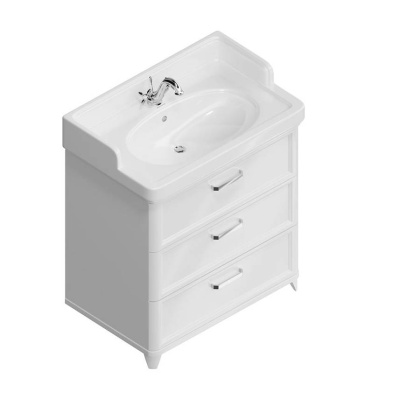 Тумба с раковиной Kerama Marazzi Pompei 80 см PO.M.80.3\WHT глянцевый белый