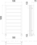 Полотенцесушитель Terminus Контур П9 500х1000 Полотенцесушитель Terminus Контур П9 500х1000