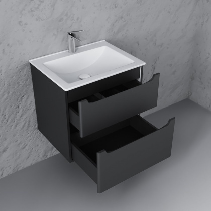 Умывальник встраиваемый керам. LAPARET Sinergia 60см белый с1