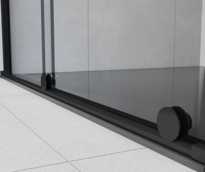 Душевая дверь Arno VPS-1A120CLB, 1200, черный, стекло прозрачное