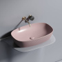 Умывальник чаша накладная овальная (цвет Розовый Матовый) Element 600*380*138мм