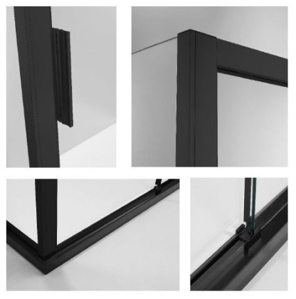 Душевая дверь Aquanet Pleasure AE60-N-140H200U-BT 140, прозрачное стекло