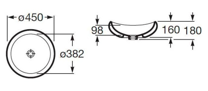 Раковина Roca Urbi 327225000 45 см