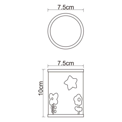 Стакан для зубных щеток Ammer, 7,5х10х7,5 см, розовый, K-6428