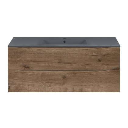 База под керамическую раковину Mia 1200 подвесная, 2 выкатных ящика soft close, V.Oak