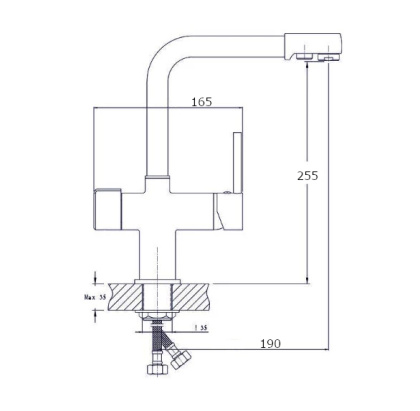 Смеситель для кухонной мойки RUSH (MS9035-31)