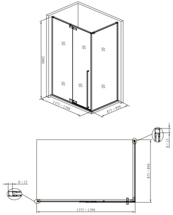 Душевой уголок Allen Brau Fantasy 140x90 3.11004-00 хром Душевой уголок Allen Brau Fantasy 140x90 3.11004-00 хром