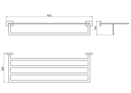 Полка для полотенец AQUATEK, матовый черный AQ4315MB ЛИБРА