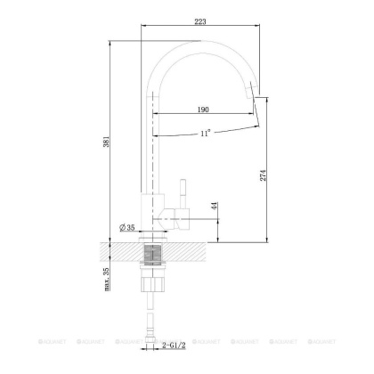 Смеситель для кухни Agger Zest A0701100 Смеситель для кухни Agger Zest A0701100