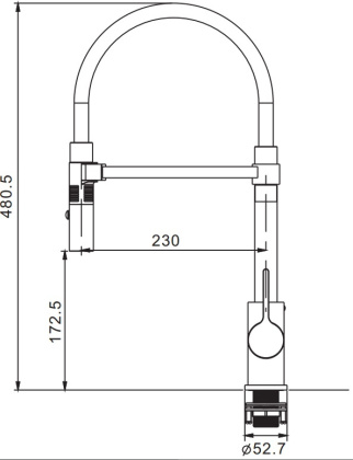 Смеситель для кухни, латунь R133