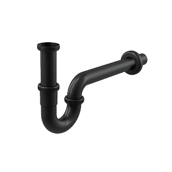 Сифон для умывальника DN32, U-форма с накидной гайкой 5/4", металл