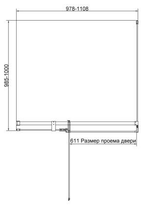 Душевой уголок Экстенза (Extenza) VSR-4EX901010CLGM, 900/1000*1000, вороненая сталь, стекло прозрачное