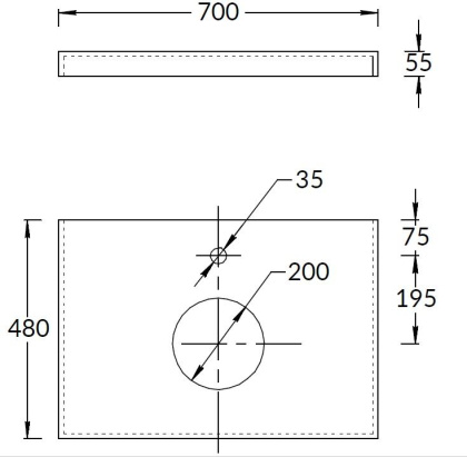 Столешница из керамогранита Про Чементо 70x48, бежевая матовая, CN70.DD506920R Столешница из керамогранита Про Чементо 70x48, бежевая матовая, CN70.DD506920R