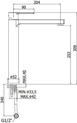 Смеситель для раковины Paffoni Ringo RIN081CR