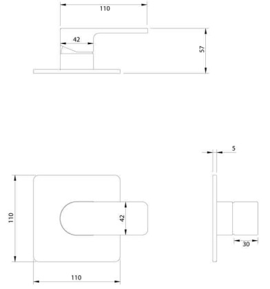 Смеситель для душа скрытого монтажа OMNIRES BARETTI BA7845CR (хром) Смеситель для душа скрытого монтажа OMNIRES BARETTI BA7845CR (хром)