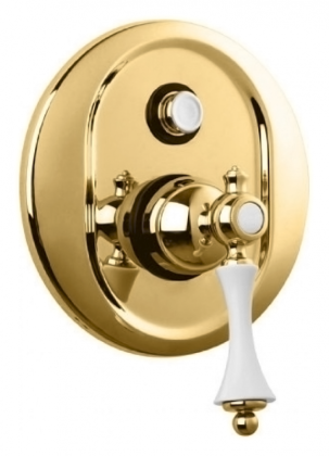 MARGOT-VDIM-01-N Встраиваемый смеситель для душа с переключателем Исполнение: Хром, Ручки: Черная 