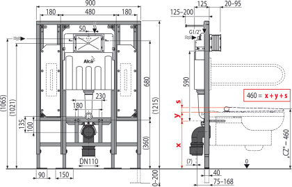 Скрытая система инсталляции для сухой установки (для гипсокартона) – для людей с ограниченными физическими возможностями