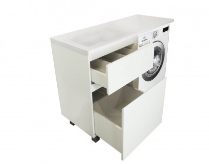 Тумба напольная под умывальник Dallas Luxe 1300х482 2 ящика (ШхГхВ) 648х476х860