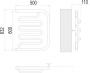 Полотенцесушитель Terminus Фокстрот-Лиана (1")  600х500 Полотенцесушитель Terminus Фокстрот-Лиана (1")  600х500