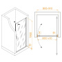 Душевая дверь  90*195 RGW LE-003 Хром/Прозрачное/6 мм