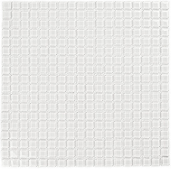 Мозаика стеклянная Super White (чип 4*15*15) 300*300(22шт.-1.98м2), м2