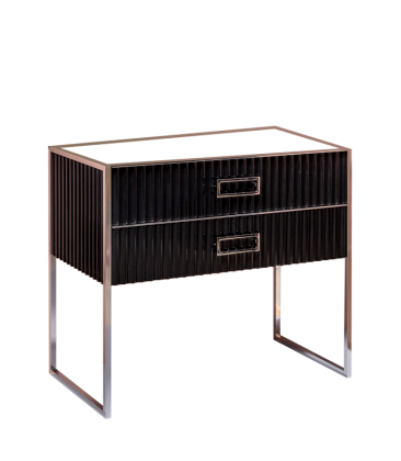 Тумба MONACO 100см h84см черная глянец + хром под раковину моноблок 866-100-BCR Boheme