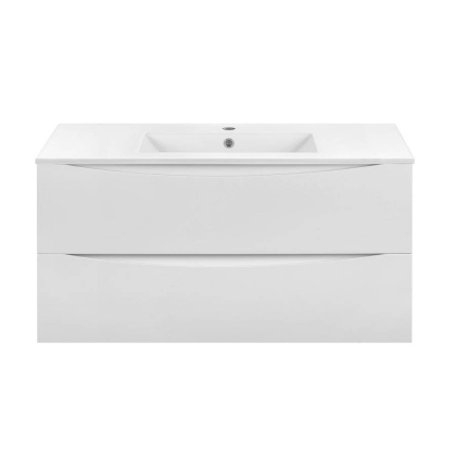 База под керамическую раковину Mia 1000 подвесная, 2 выкатных ящика soft close, G.White