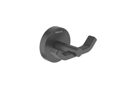 Крючок двойной AQUATEK, матовый черный AQ4602MB БЕТТА