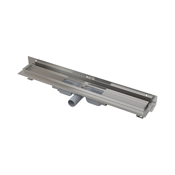 Водоотводящий желоб с порогами для перфорированной решетки и регулируемым воротником к стене