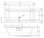 Акриловая ванна Riho Rething Cubic 160x70 R Plug & Play Акриловая ванна Riho Rething Cubic 160x70 R Plug & Play